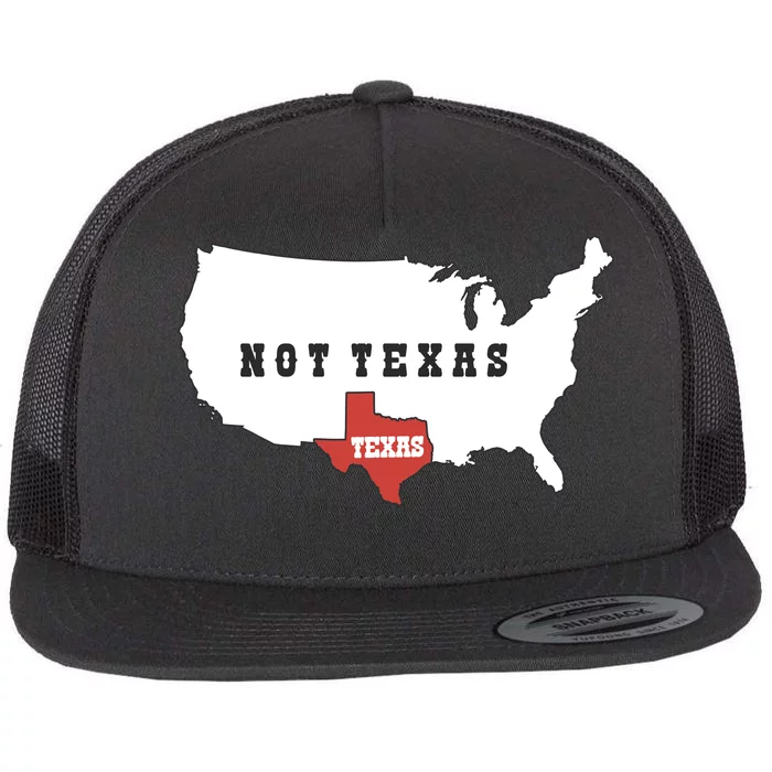 Texas Not Texas Map Flat Bill Trucker Hat