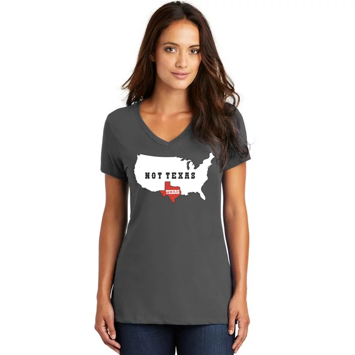 Texas Not Texas Map Women's V-Neck T-Shirt