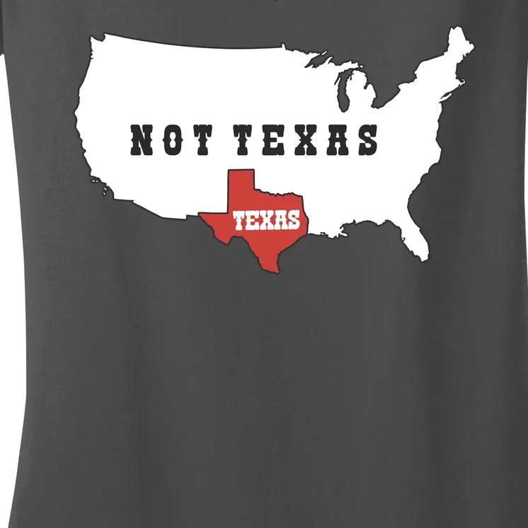 Texas Not Texas Map Women's V-Neck T-Shirt