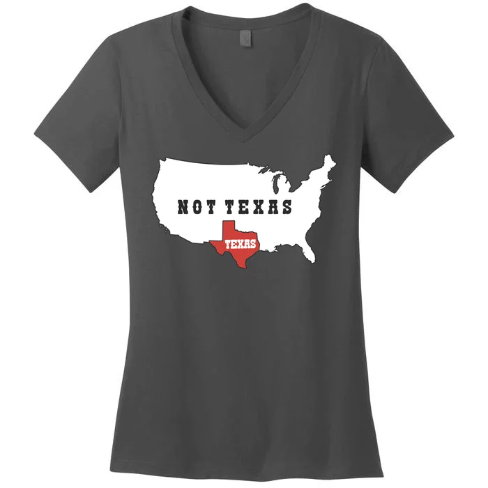 Texas Not Texas Map Women's V-Neck T-Shirt