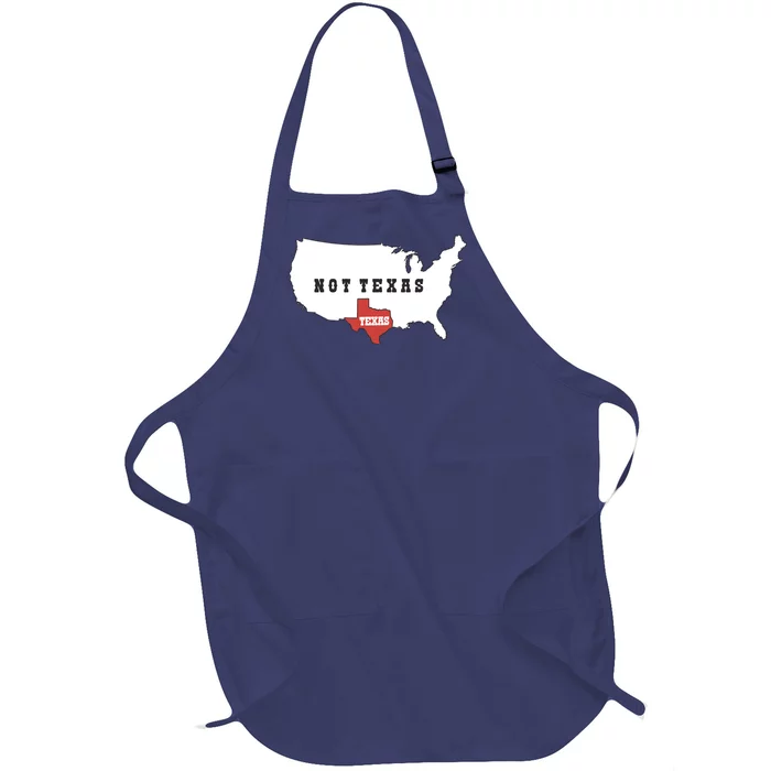 Texas Not Texas Map Full-Length Apron With Pocket