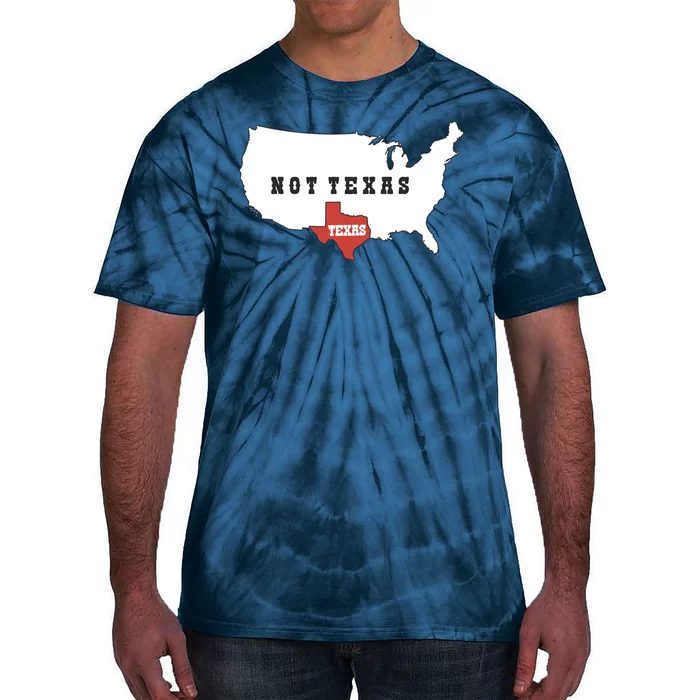 Texas Not Texas Map Tie-Dye T-Shirt