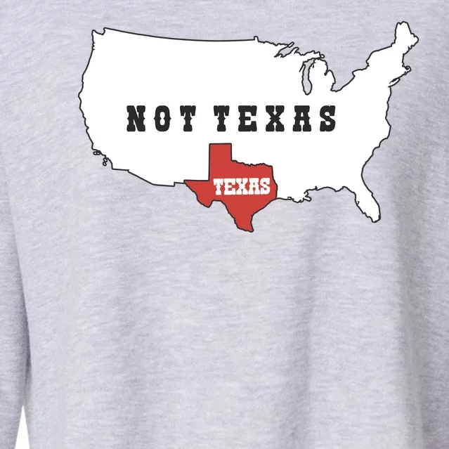 Texas Not Texas Map Cropped Pullover Crew