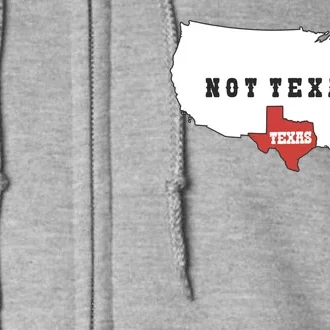 Texas Not Texas Map Full Zip Hoodie