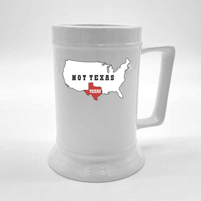 Texas Not Texas Map Front & Back Beer Stein