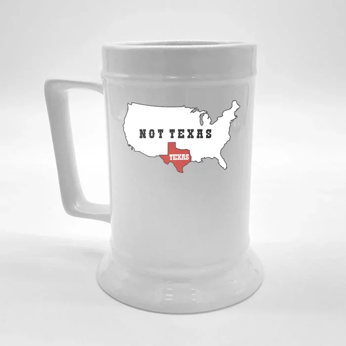 Texas Not Texas Map Front & Back Beer Stein