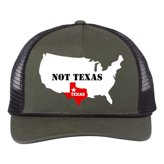 Texas Not Texas Map Retro Rope Trucker Hat Cap