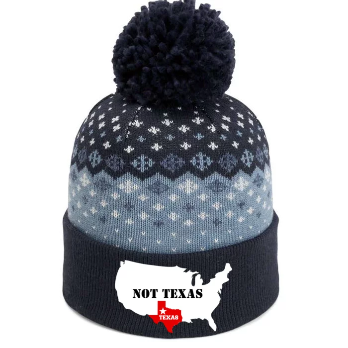 Texas Not Texas Map The Baniff Cuffed Pom Beanie