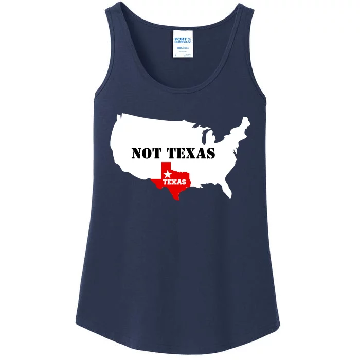 Texas Not Texas Map Ladies Essential Tank