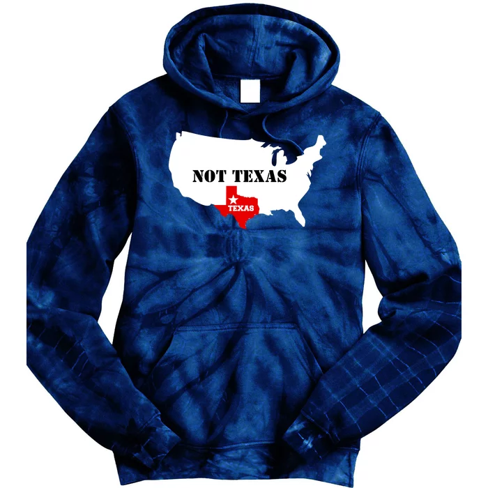 Texas Not Texas Map Tie Dye Hoodie