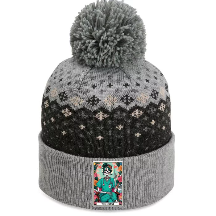 The Nurse Tarot Card The Baniff Cuffed Pom Beanie