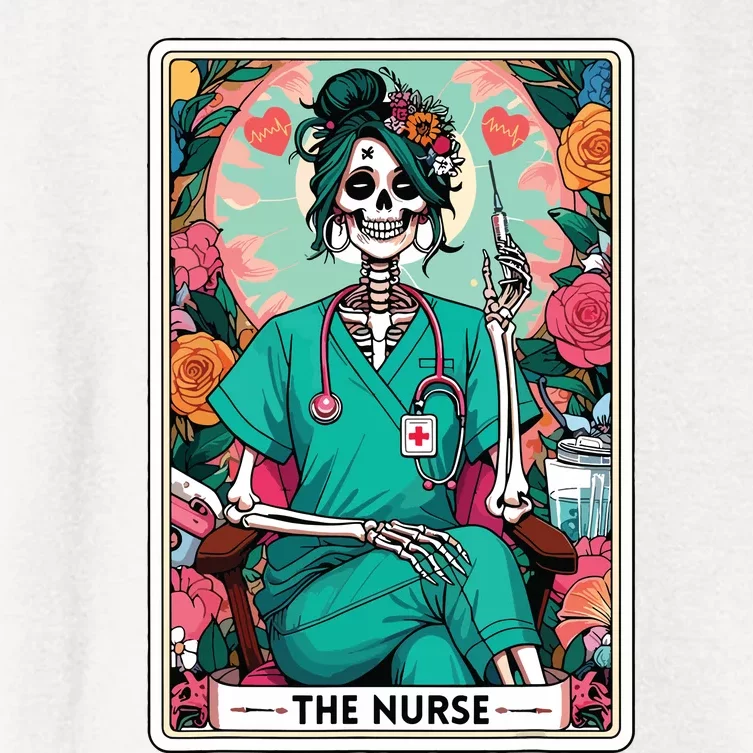 The Nurse Tarot Card Women's Crop Top Tee