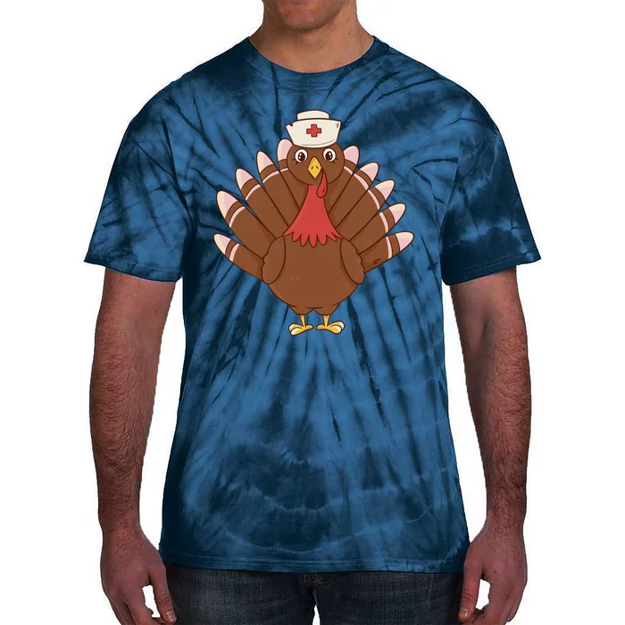 Turkey Nurse Thanksgiving Tie-Dye T-Shirt