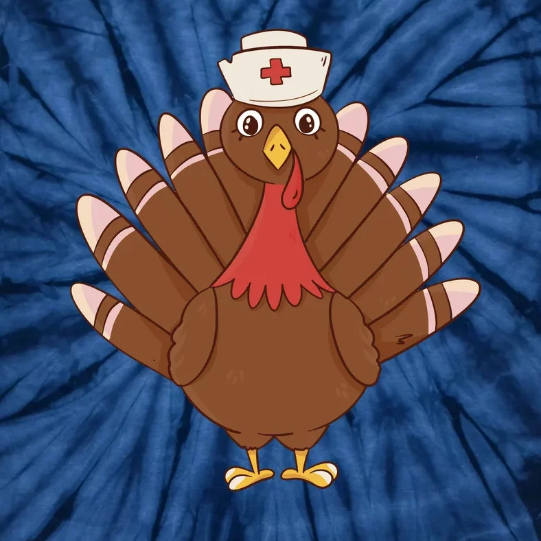 Turkey Nurse Thanksgiving Tie-Dye T-Shirt