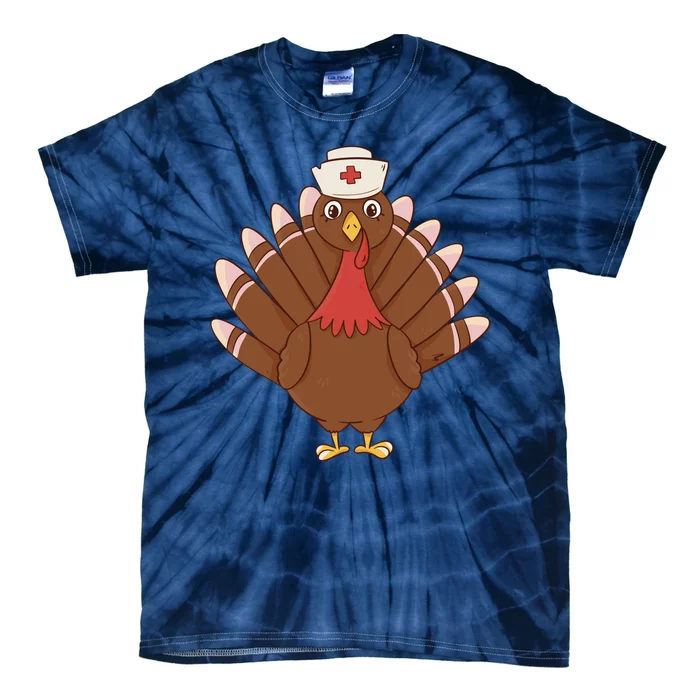 Turkey Nurse Thanksgiving Tie-Dye T-Shirt