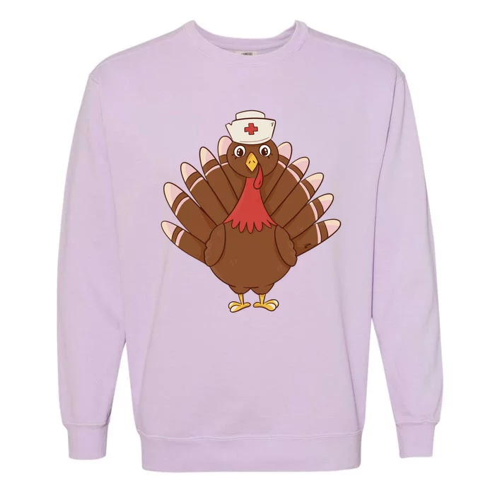 Turkey Nurse Thanksgiving Garment-Dyed Sweatshirt