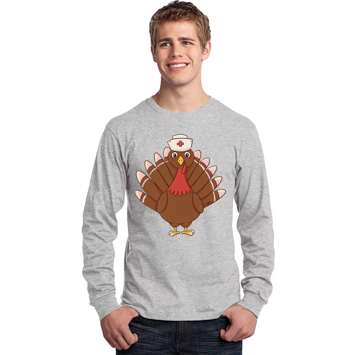 Turkey Nurse Thanksgiving Long Sleeve Shirt