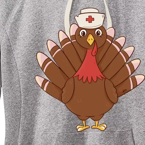 Turkey Nurse Thanksgiving Women's Fleece Hoodie