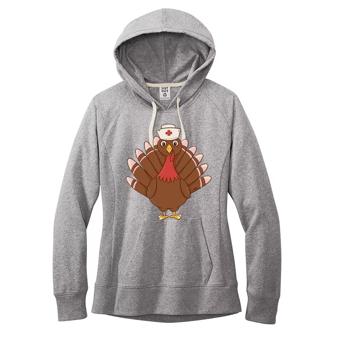 Turkey Nurse Thanksgiving Women's Fleece Hoodie