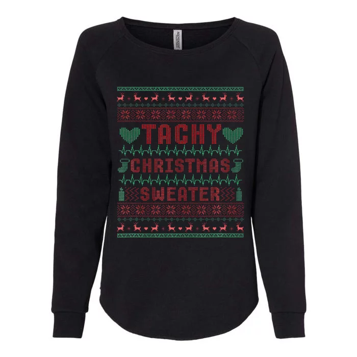 Tachy Nurse Ugly Christmas Sweater Doctor Medical Womens California Wash Sweatshirt