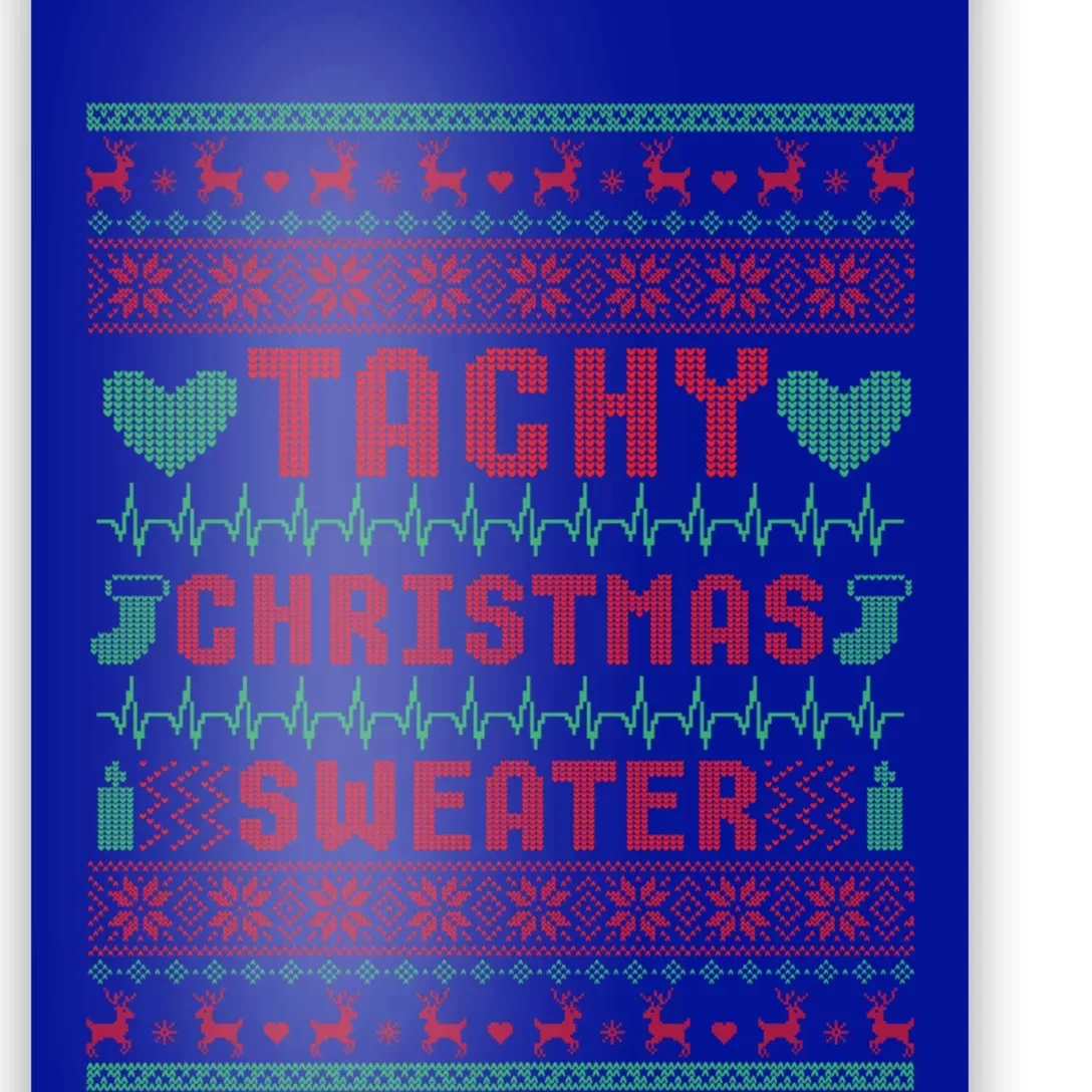 Tachy Nurse Ugly Christmas Sweater Medical Cardiac Icu Xmas Gift Poster