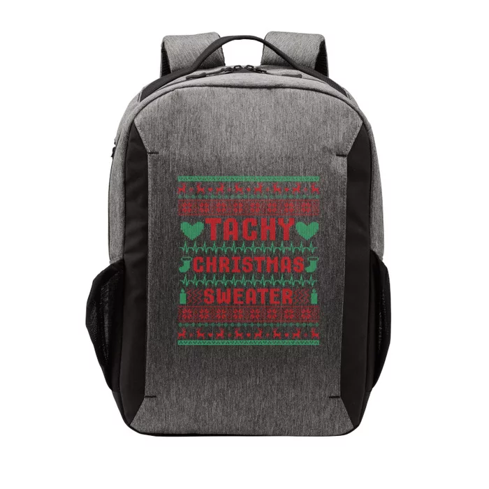 Tachy Nurse Ugly Christmas Sweater Medical Cardiac Icu Xmas Gift Vector Backpack