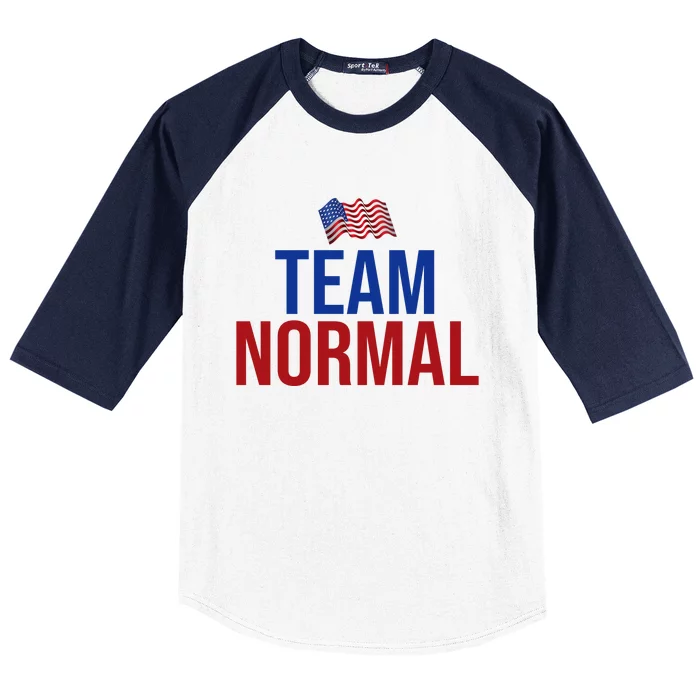 Team Normal United States Flag Patriotic Baseball Sleeve Shirt