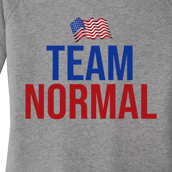 Team Normal United States Flag Patriotic Women's Perfect Tri Tunic Long Sleeve Shirt