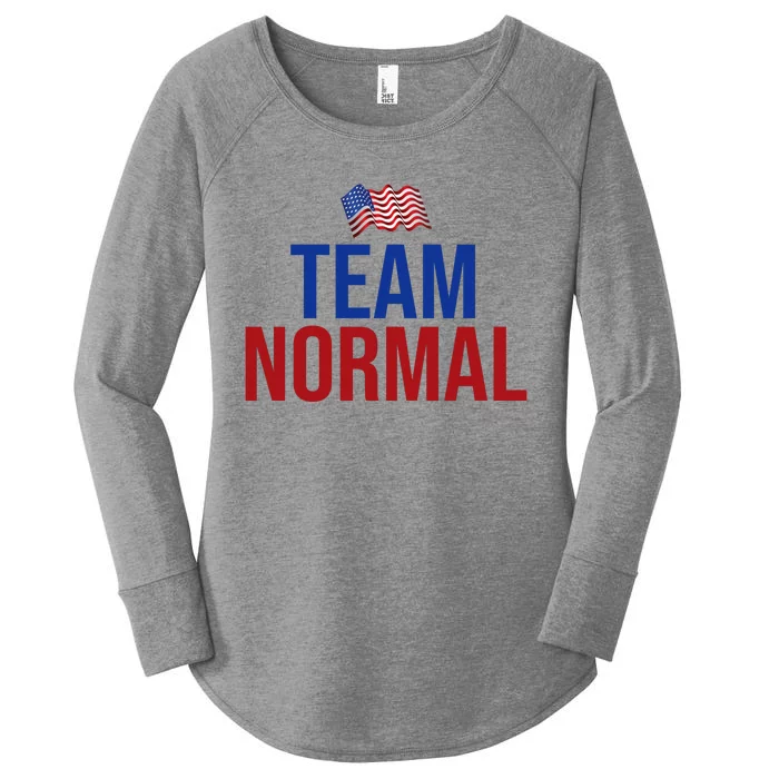 Team Normal United States Flag Patriotic Women's Perfect Tri Tunic Long Sleeve Shirt