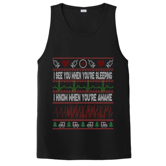 Tachy Nurse Ugly Christmas Sweater Doctor Medical Great Gift Performance Tank