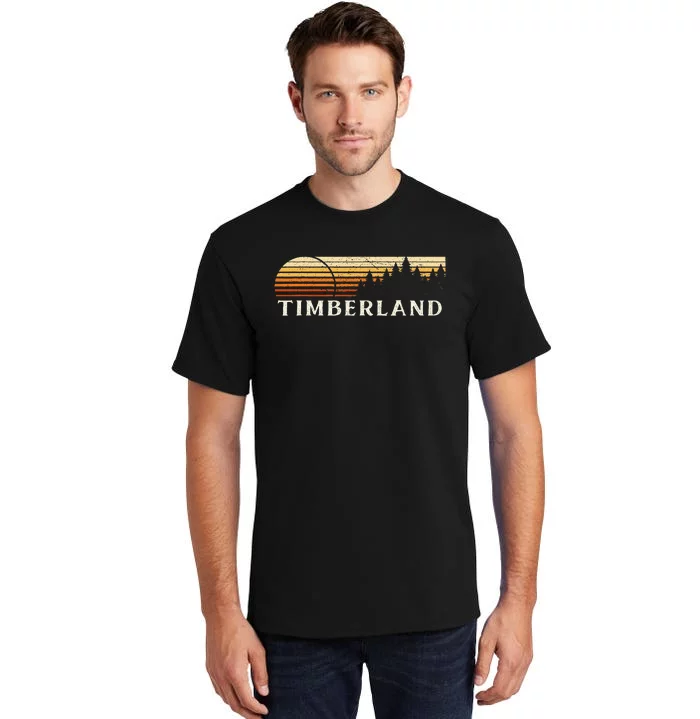 Timberland Nc Vintage Evergreen Sunset Eighties Retro Tall T-Shirt