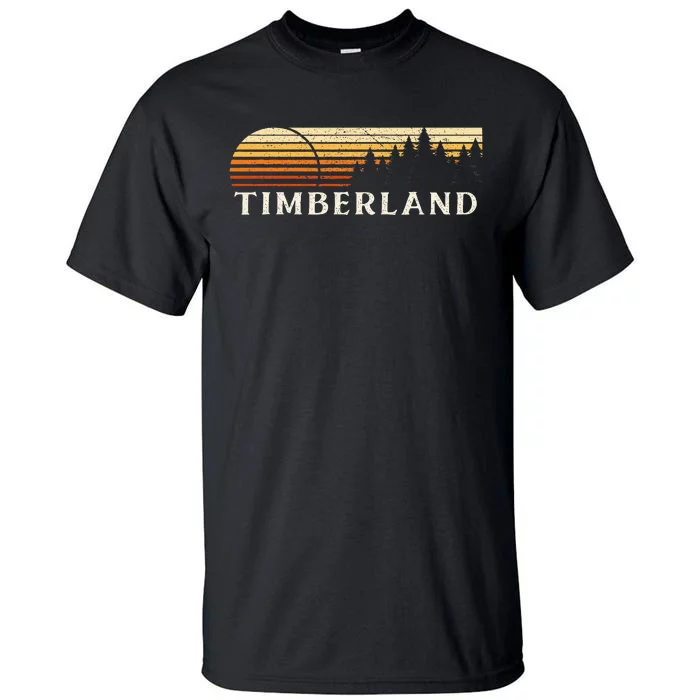 Timberland Nc Vintage Evergreen Sunset Eighties Retro Tall T-Shirt