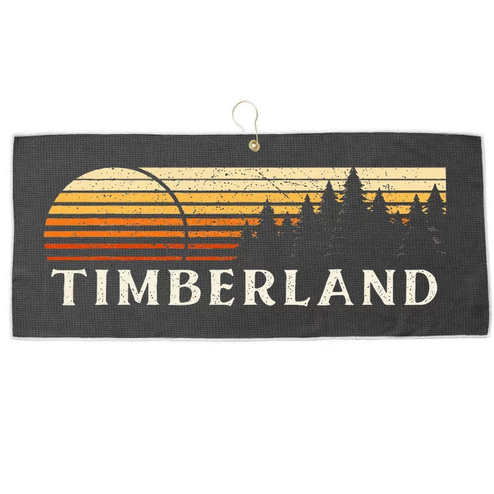 Timberland Nc Vintage Evergreen Sunset Eighties Retro Large Microfiber Waffle Golf Towel