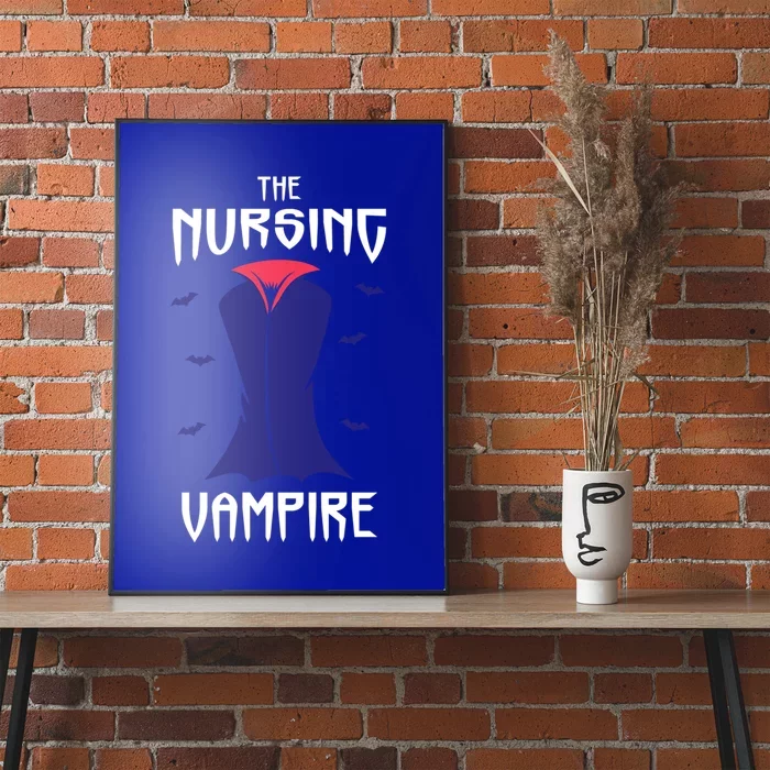 The Nursing Vampire Halloween Nurse Trick Or Treat Rn Zombie Gift Poster