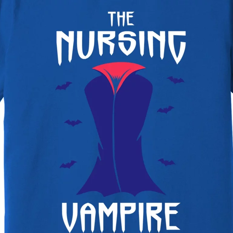 The Nursing Vampire Halloween Nurse Trick Or Treat Rn Zombie Gift Premium T-Shirt