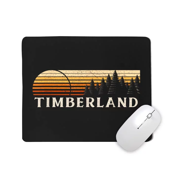 Timberland Nc Vintage Evergreen Sunset Eighties Retro Mousepad