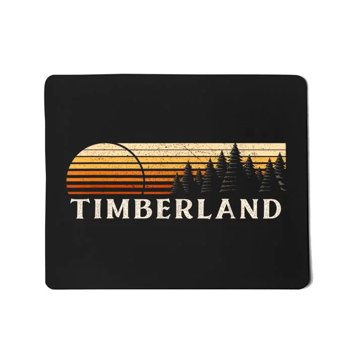 Timberland Nc Vintage Evergreen Sunset Eighties Retro Mousepad