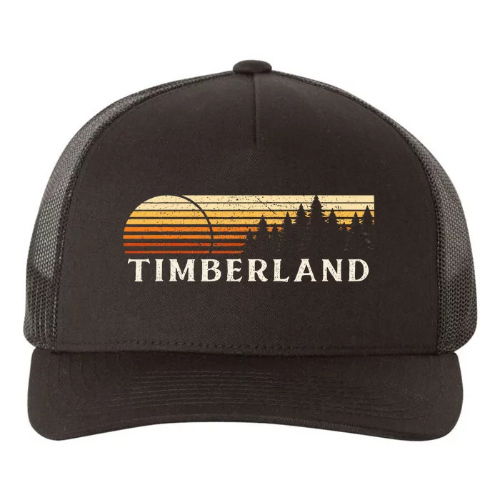 Timberland Nc Vintage Evergreen Sunset Eighties Yupoong Adult 5-Panel Trucker Hat