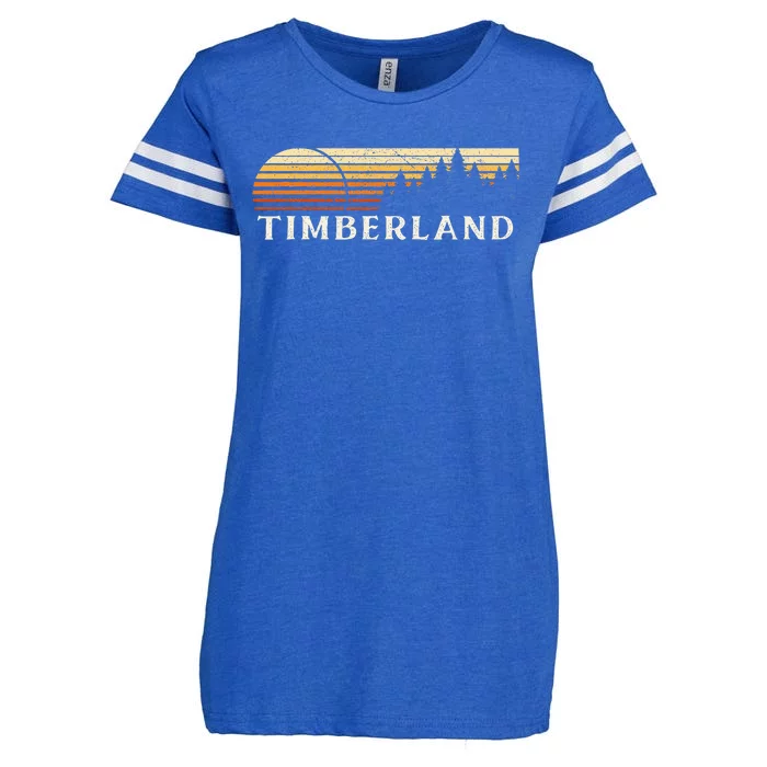 Timberland Nc Vintage Evergreen Sunset Eighties Enza Ladies Jersey Football T-Shirt