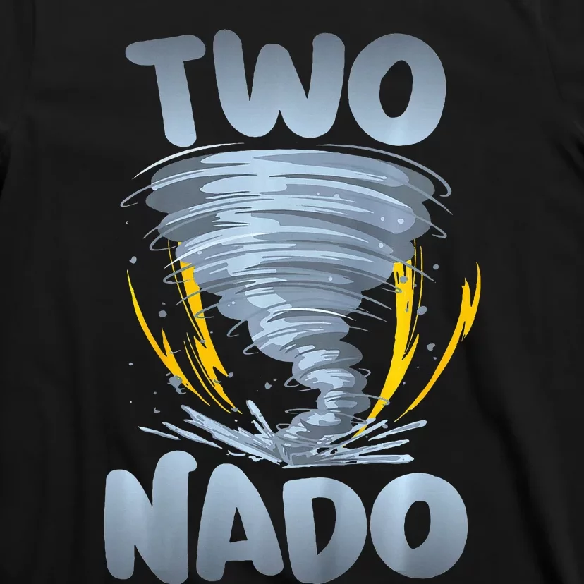 Two Nado Warning 2nd Birthday Tornado Themed Birthday T-Shirt