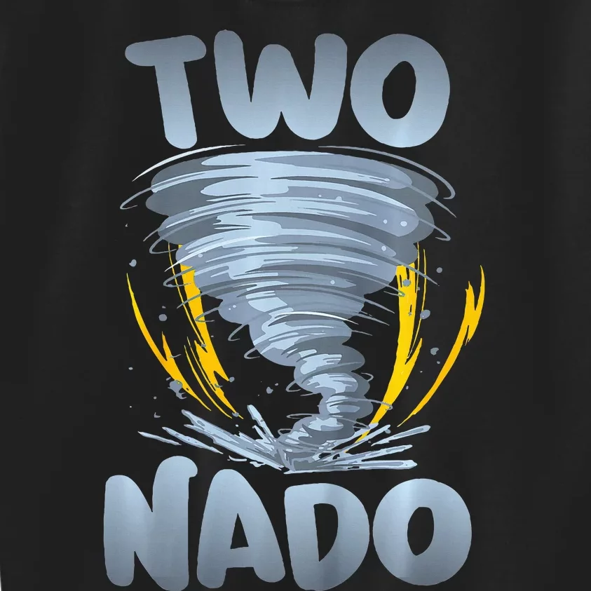 Two Nado Warning 2nd Birthday Tornado Themed Birthday Kids Sweatshirt