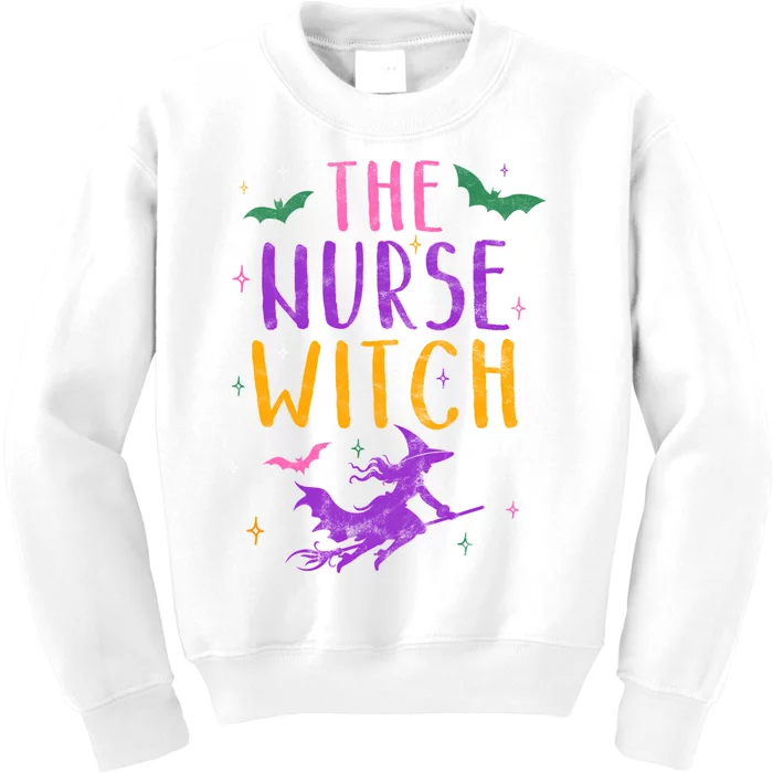 The Nurse Witch Halloween Matching Group Costume Long Sleeve Kids Sweatshirt