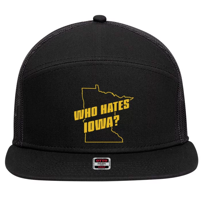 Tyler Nubin Who Hates Iowa 7 Panel Mesh Trucker Snapback Hat