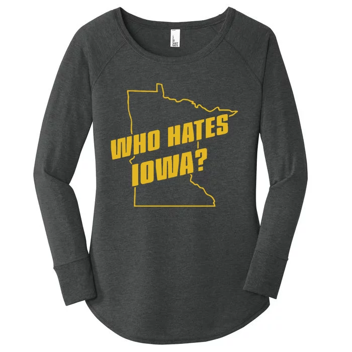 Tyler Nubin Who Hates Iowa Women's Perfect Tri Tunic Long Sleeve Shirt