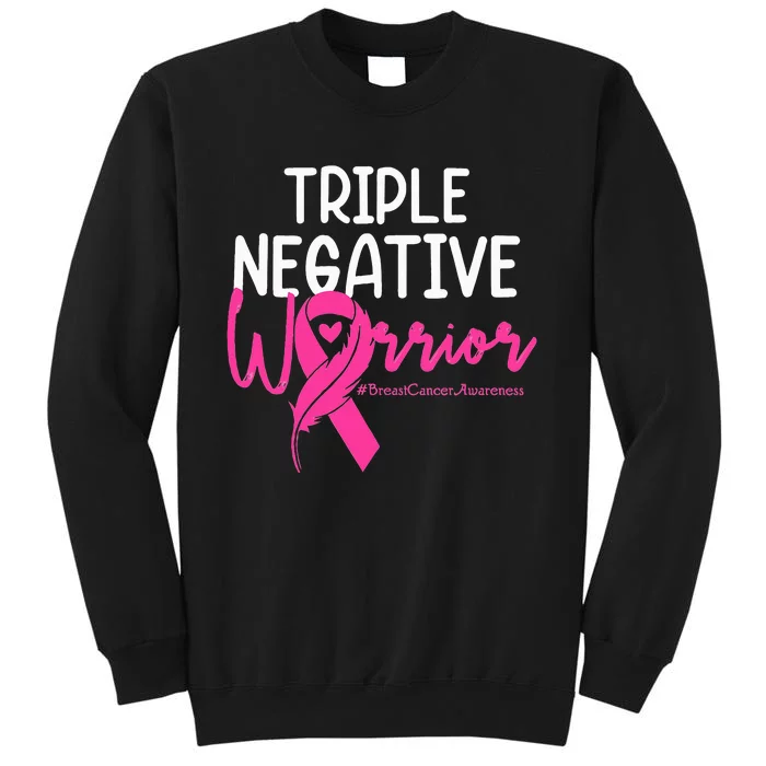 Triple Negative Warrior Pink Ribbon Breast Cancer Awareness Sweatshirt