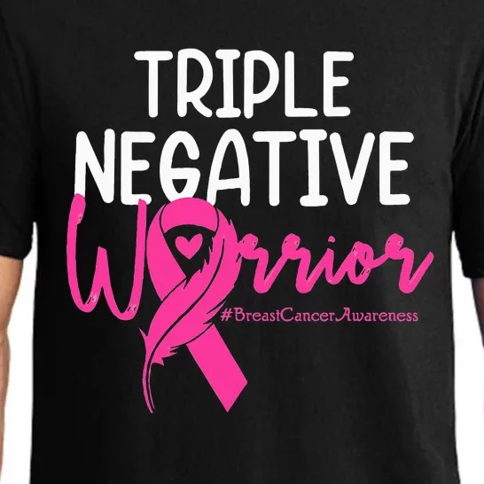 Triple Negative Warrior Pink Ribbon Breast Cancer Awareness Pajama Set