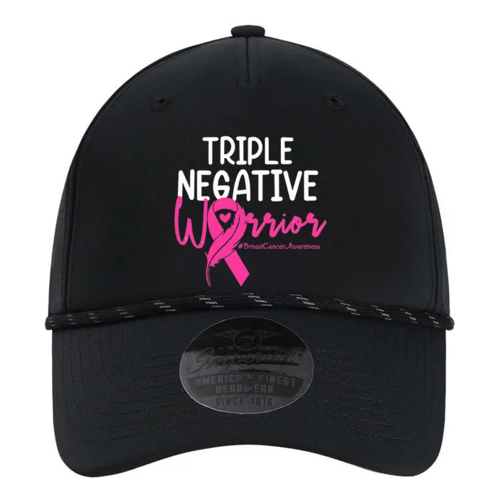 Triple Negative Warrior Pink Ribbon Breast Cancer Awareness Performance The Dyno Cap