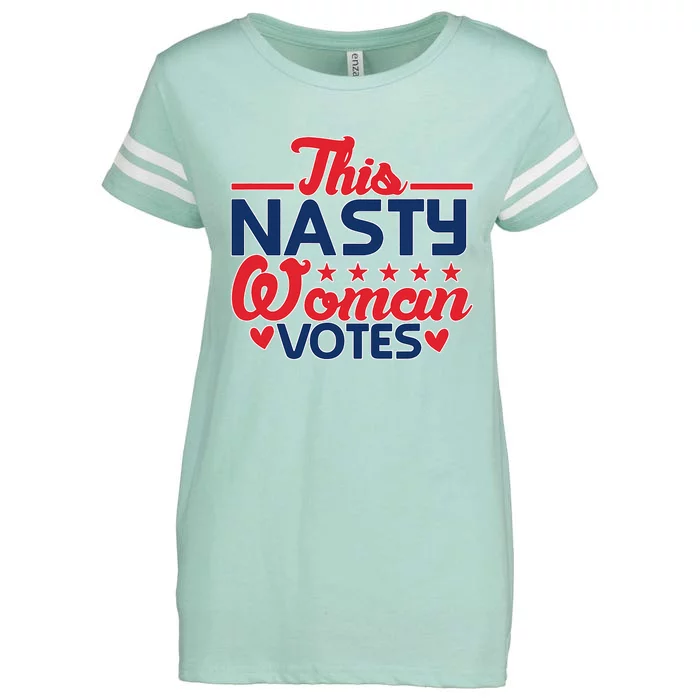 This Nasty Woman Votes 2024 Enza Ladies Jersey Football T-Shirt