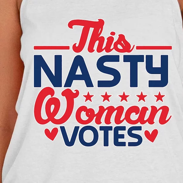 This Nasty Woman Votes 2024 Women's Knotted Racerback Tank