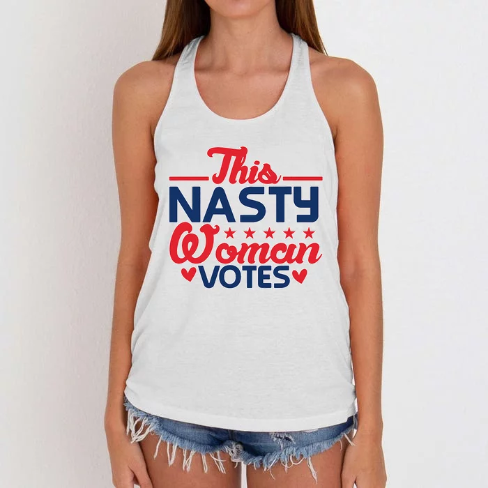 This Nasty Woman Votes 2024 Women's Knotted Racerback Tank